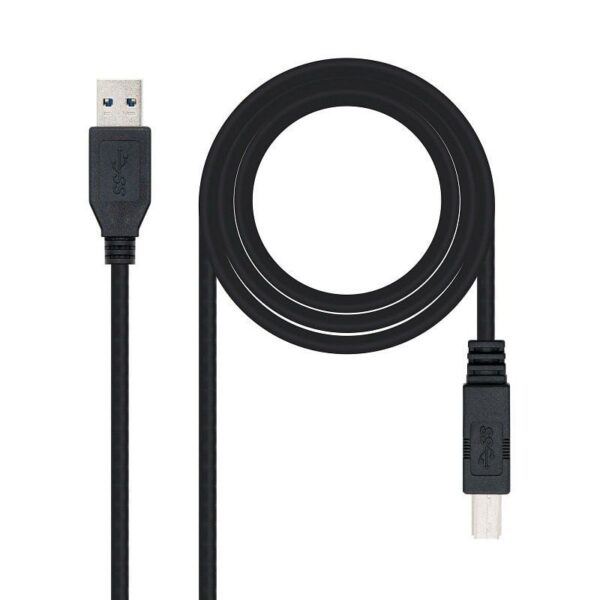 art_nan-cab20102001200802-bk_2 Cable USB 3.0 Impresora Nanocable 10.01.0802-BK/ USB Tipo-B Macho - USB Macho/ 2m/ Negro