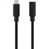 Cable Alargador USB Tipo-C 3.2 Nanocable 10.01.4502/ USB Tipo-C Macho - USB Tipo-C Hembra/ 2m/ Negro