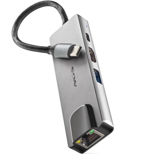 Docking USB Tipo-C NGS WonderDock Supra/ 1xUSB/ 1xUSB Tipo-C DP/ 1xHDMI 4K/ 1xRJ45