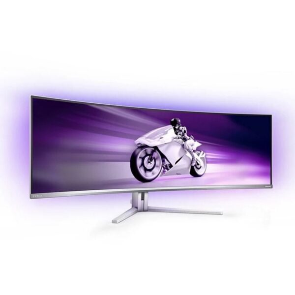 Monitor Gaming Ultrapanorámico Curvo Philips Evnia 8000 49M2C8900L 49"/ Dual QHD/ 0.03ms/ 144Hz/ OLED/ Multimedia/ Blanco