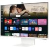 Smart Monitor Samsung M8 S32DM801UU 32"/ 4K/ Multimedia/ Regulable en altura/ Smart TV/ Webcam/ Blanco