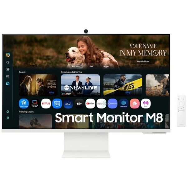 art_sam-m20s32fm801uu_1 Smart Monitor Samsung M8 M80F S32FM801UU 32"/ 4K/ Multimedia/ Regulable en altura/ Smart TV/ Webcam/ Blanco