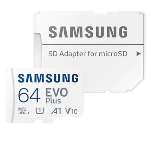 Tarjeta MicroSD Samsung EVO Plus 64GB - 160MB/s, Clase 10, con Adaptador