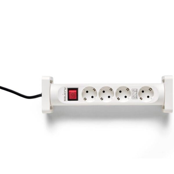 Regleta con interruptor Salicru SAFE 4S/ 4 Tomas de corriente/ Cable 1.4m/ Blanca