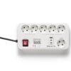 Regleta con interruptor Salicru SAFE MASTER+/ 5 Tomas de corriente/ 1 Master/ 2 USB Tipo-C/ 1 USB/ Cable 1.4m/ Blanca
