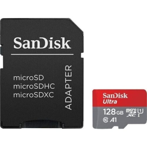 Tarjeta MicroSD SanDisk Ultra 128GB - 140MB/s, Clase 10, con Adaptador