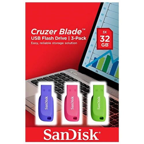 art_snd-usb20cb2032gb20x3_1-1 Pendrive 32GB SanDisk Cruzer Blade - Pack de 3 Unidades