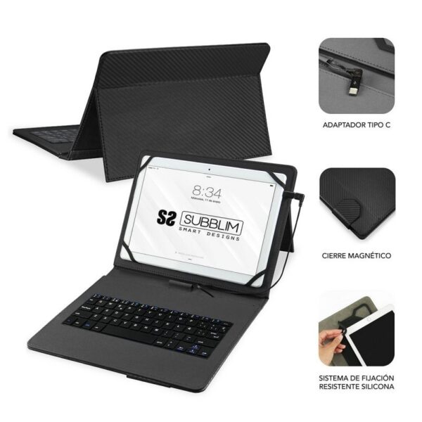 art_sub-funda20kt1-usb001_2 Funda con Teclado Keytab Pro USB para Tablets 10.1"-11" - Protección y Productividad