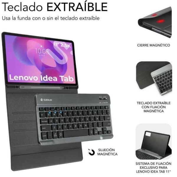 art_sub-funda20kt3-btl340_2 Funda con Teclado Bluetooth Keytab Pro para Lenovo Idea Tab 11" - Negro