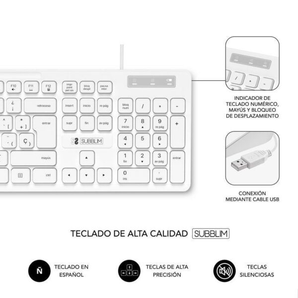 art_sub-tec20bus20slim20wh_2 Teclado Subblim Business Slim Silencioso/ Blanco