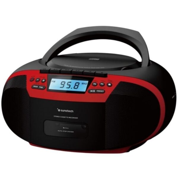 Radio CD Sunstech CXUM54BTRD - Bluetooth, USB y FM con Altavoces Potentes