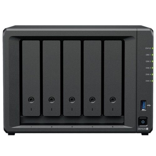 NAS Synology Diskstation DS1525+/ 5 Bahías 3.5"- 2.5"/ 8GB DDR4/ Formato Torre