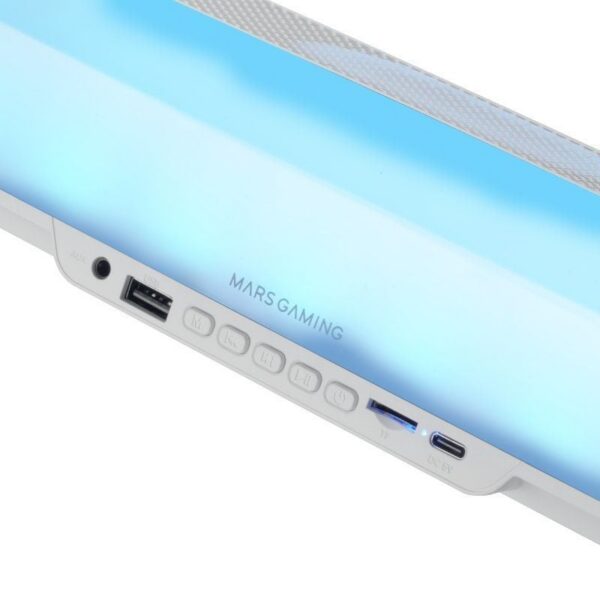 art_tac-alt20msb-orb20wh_2 Barra de Sonido con Bluetooth Mars Gaming MSB-ORB/ 20W/ 2.0/ Blanca