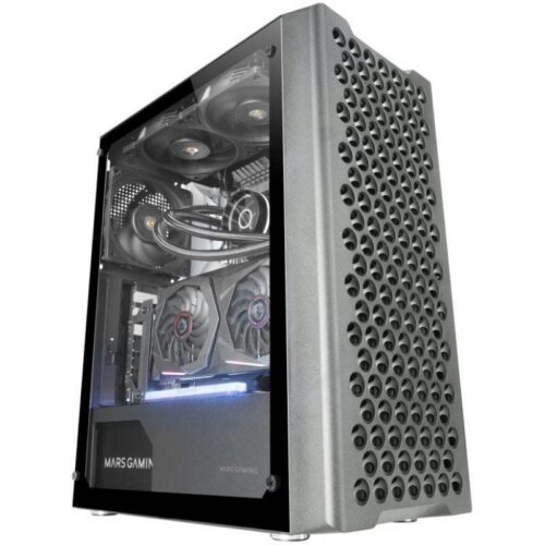 Caja Gaming Semitorre Mars Gaming MC-iPRO - Negro, Cristal Templado y Rejilla 3D