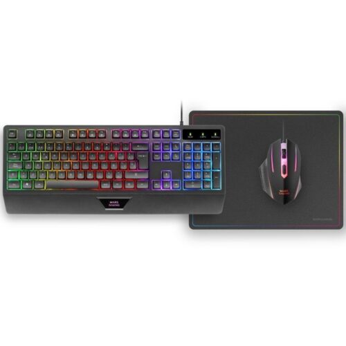 art_tac-pack20mcp12420bk_1 Pack Gaming Mars Gaming MCP124/ Teclado H-MECH + Ratón Óptico + Alfombrilla/ Negro
