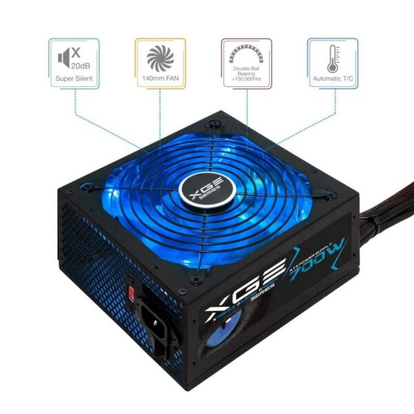 Fuente de Alimentación 700W 80+ Bronze TooQ TQXGEII-700SAP - ATX, Ventilador 14cm, PFC Activo