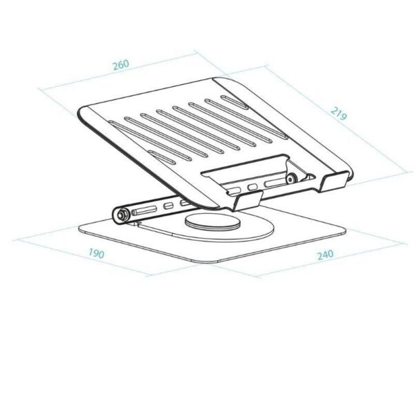 Soporte Elevador TooQ PH-DAFNE-G 360° para Portátil/Tablet 11-17"
