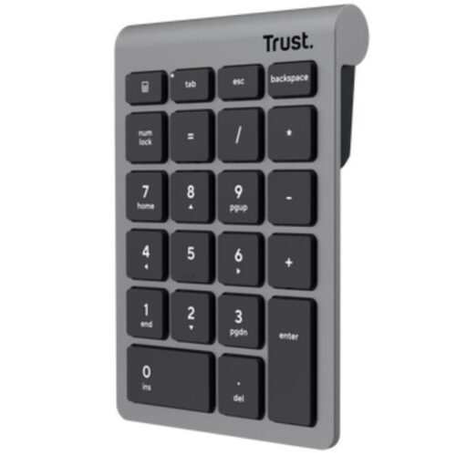 Teclado Numérico Inalámbrico Trust Xalas Wireless/ Plata