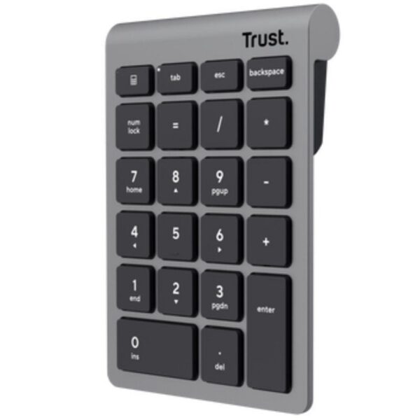 Teclado Numérico Inalámbrico Trust Xalas Wireless/ Plata