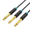 art_ven-cab20batbh_1 Cable Estéreo Vention BATBH - Jack 6.35 Macho a 2x Jack 6.35 Macho - 2m Negro