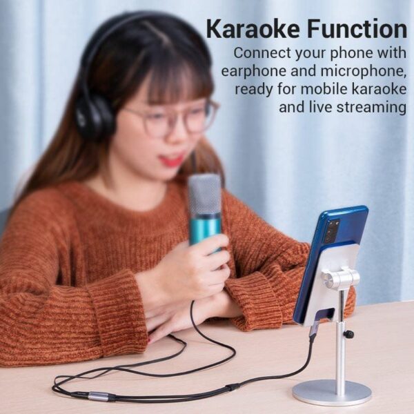 art_ven-cab20bgnhy_2 Adaptador USB-C a 3.5mm para Micrófono y Auriculares - Karaoke y Streaming