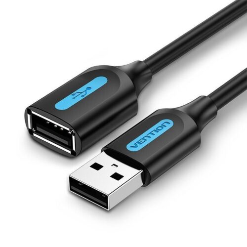 art_ven-cab20cbibf_1 Cable Alargador USB 2.0 Vention CBIBF/ USB Macho - USB Hembra/ 480Mbps/ 1m/ Negro