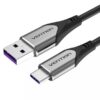 art_ven-cab20cofhf_1 Cable USB 2.0 Tipo-C Vention COFHF/ USB Tipo-C Macho - USB Macho/ Hasta 100W/ 480Mbps/ 1m/ Gris