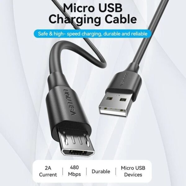 art_ven-cab20ctibd_2 Cable USB 2.0 Vention 50cm - Macho a MicroUSB - 480Mbps - Negro