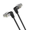 Cable Ethernet Vention Cat.6A 1.5m - Ángulo Giratorio 360° - Negro