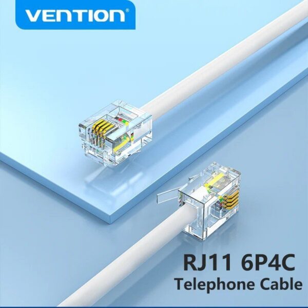 Cable Telefónico RJ11 Vention IQBW 3m - Conectores Chapados en Oro