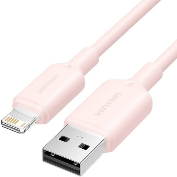 Cable USB 2.0 Lightning Rosa - 1m - 480Mbps - Alta Velocidad y Durabilidad