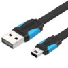 Cable USB 2.0 Vention VAS-A14-B100 - Mini USB Macho, 1m, Carga Rápida y Alta Velocidad