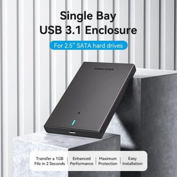 art_ven-caja20kpbb0_2 Caja Externa para Disco Duro de 2.5" Vention KPBB0/ USB 3.1/ Sin tornillos