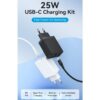 Cargador de Pared USB-C 25W Vention - Carga Rápida y Segura