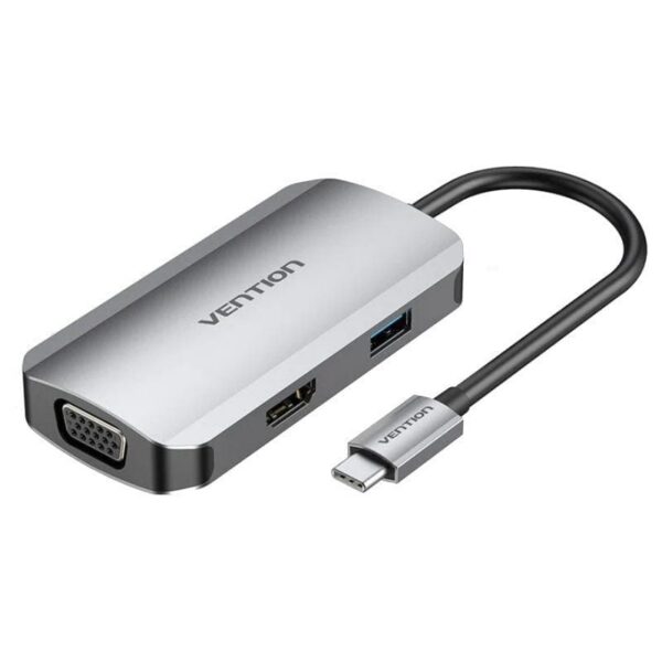 Docking USB-C Vention TOAHB - 4K HDMI, VGA, USB 3.0 y Carga Rápida