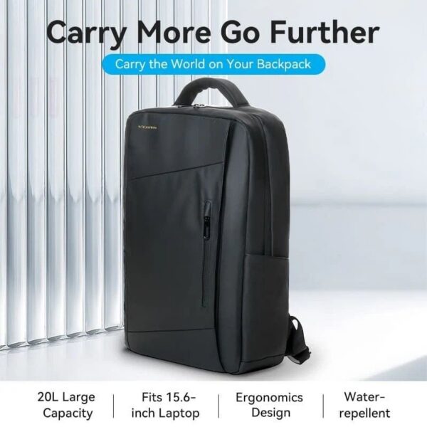 Mochila Vention KRRB0 20L - Impermeable para Portátil 15.6'' - Negra