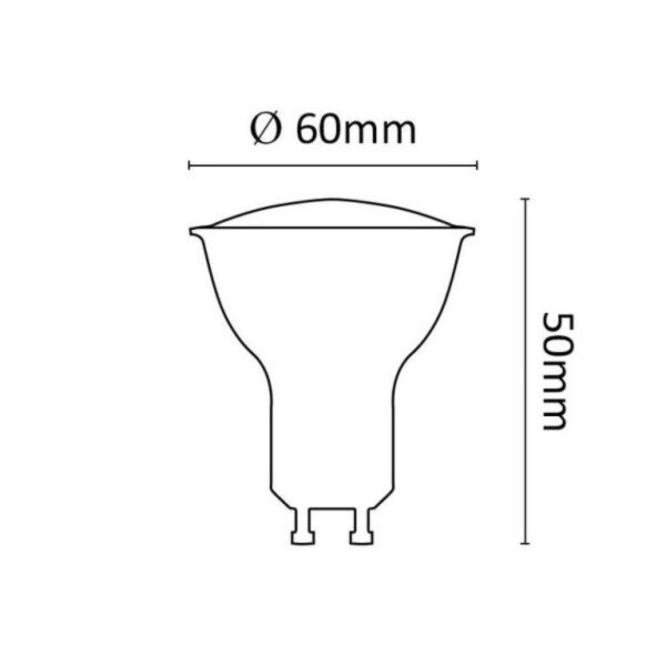 Bombilla LED Asalite GU10 5W 410Lm 3000K IP20 [ASAL-0028]