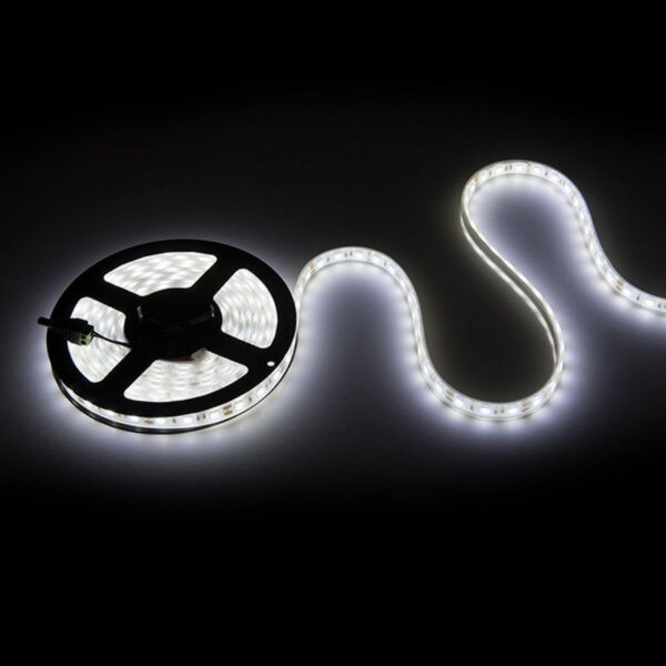 Tira de 60 LEDs 72W 4.000Lm CRI85 6000ºK SMD5050 12VDC IP68 Sumergible x5M 40.000H [CA-5050-12V-IP68-CW]-Blanco Frío