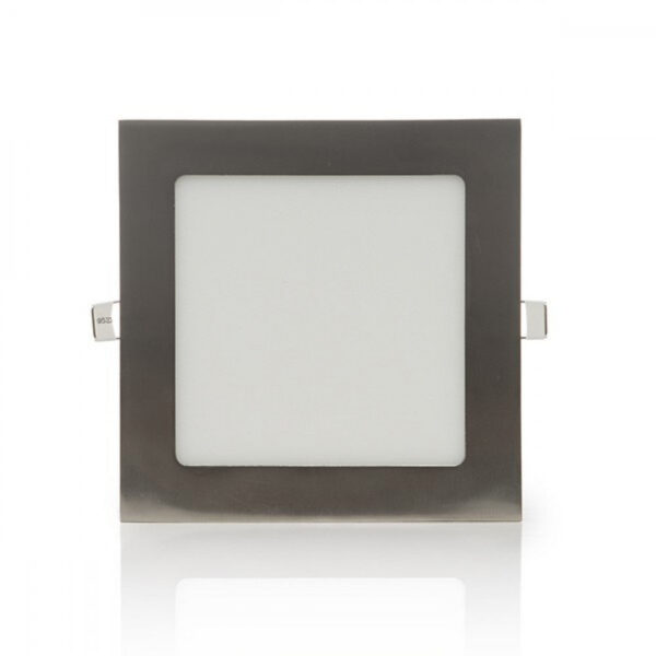 Placa LED 12W 1200Lm 6000ºK Cuadrada Niquel Satinado 50.000H [GL-CL-S12N-CW]