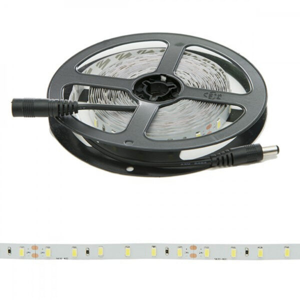 Tira de 300 LEDs 40W 4.000Lm CRI85 6000ºK SMD2835 24VDC IP20 x5M 40.000H [GR-RDT2835-60-24-CW]-Blanco Frío