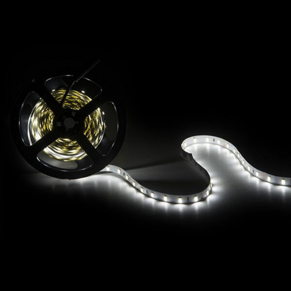 Tira de 300 LEDs 40W 4.000Lm CRI85 6000ºK SMD2835 24VDC IP20 x5M 40.000H [GR-RDT2835-60-24-CW]-Blanco Frío