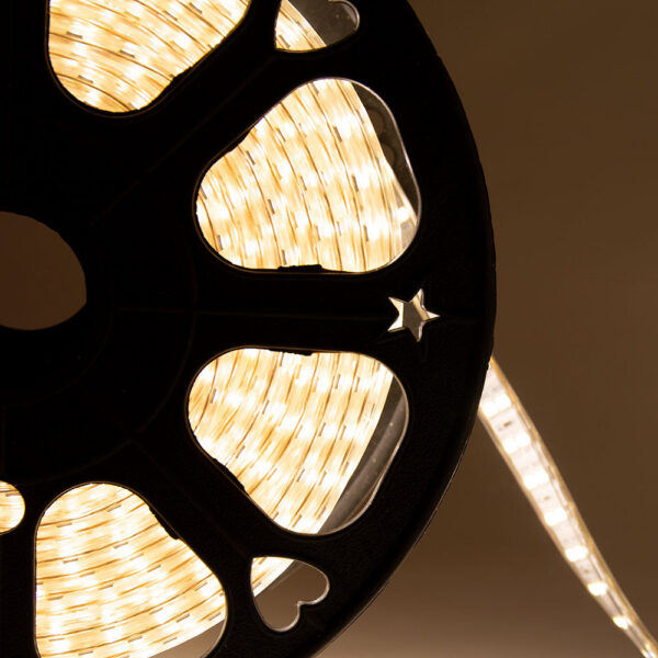 Tira de 120 LEDs/M 500W 1.000Lm 6000ºK SMD5050 220VAC IP65 x50M 40.000H  [HO-220-120-50M-CW]