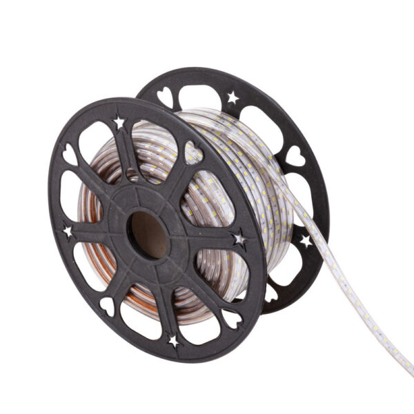 Tira de 60 LEDs/M 500W 42.000Lm 6000ºK SMD5050 220VAC IP65 x50M 40.000H  [HO-220-60-50M-CW]