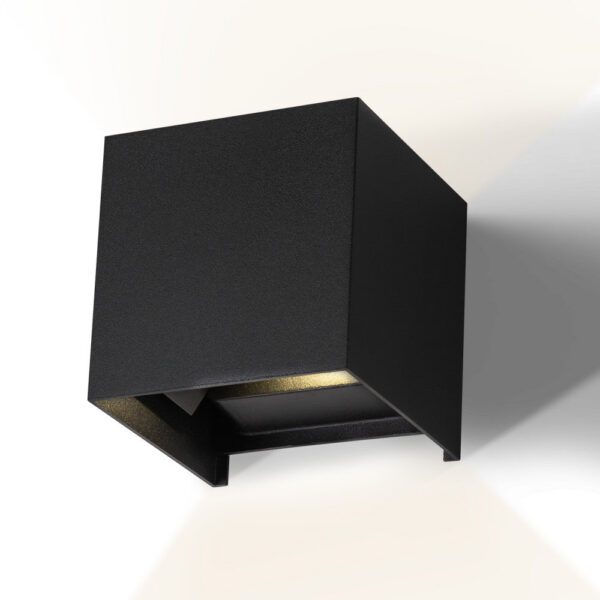 Aplique LED Exterior 2x5W 100Lm/W IP65 Negro 4000K [HO-APL06-IP65-B-W]