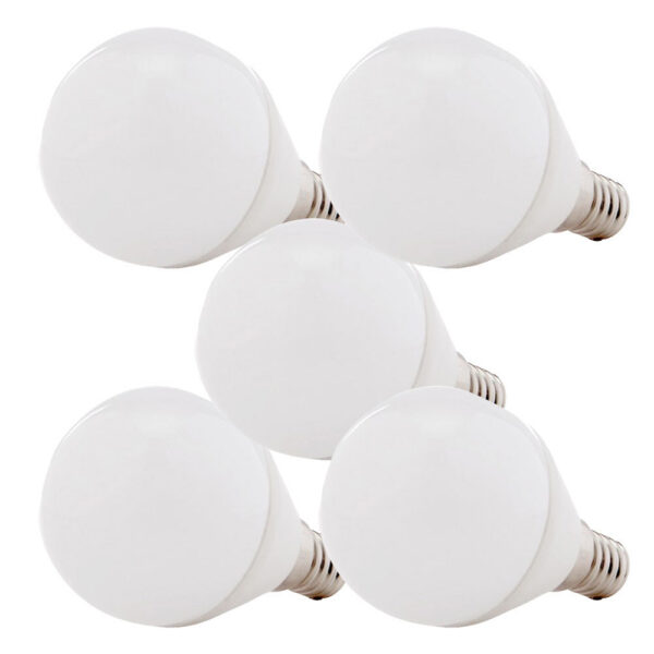 Pack 5 Bombillas LED E14 7W 500Lm 6000ºK 40.000H [HO-C37-E14-7W-RC-CW-PK5-AP]