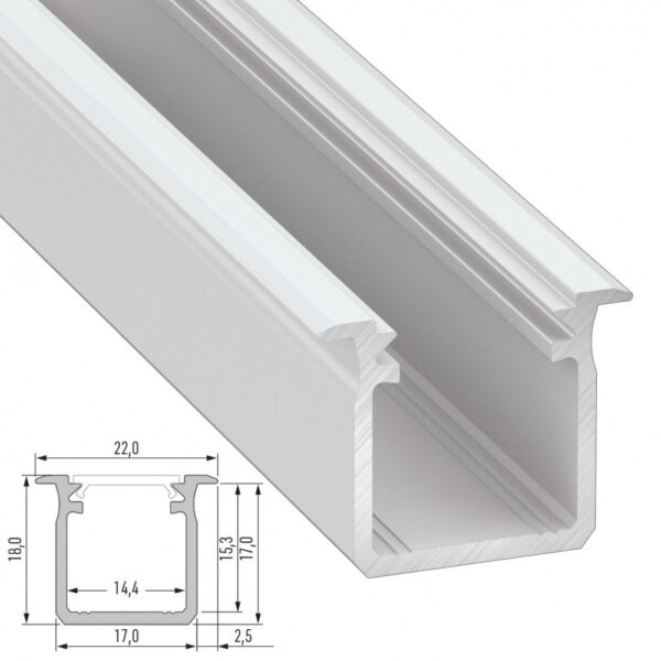 Perfíl Aluminio Tipo G 2,02M