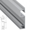 Perfíl Aluminio  FLARO 2,02M - Anodizado Plata