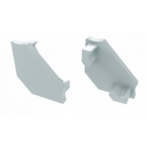 Tapón Final Perfíl Tipo C - Plástico Blanco