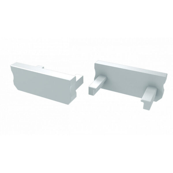 Tapón Final Perfíl Tipo D - Plástico Blanco