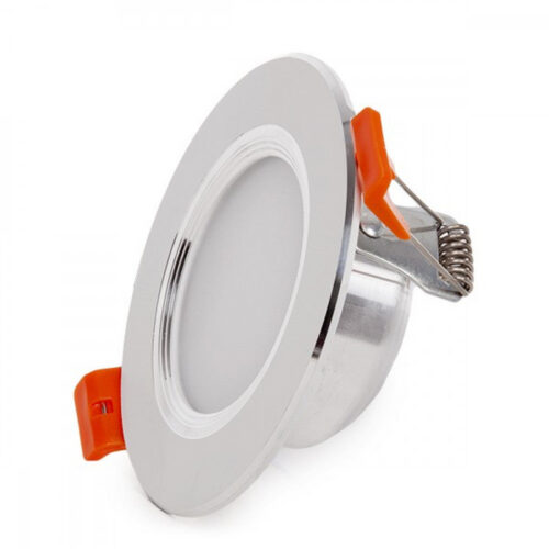Foco Downlight LED 5W 400Lm 6000ºK Aro Plateado 40.000H [PCE-DL5W-P-CW]